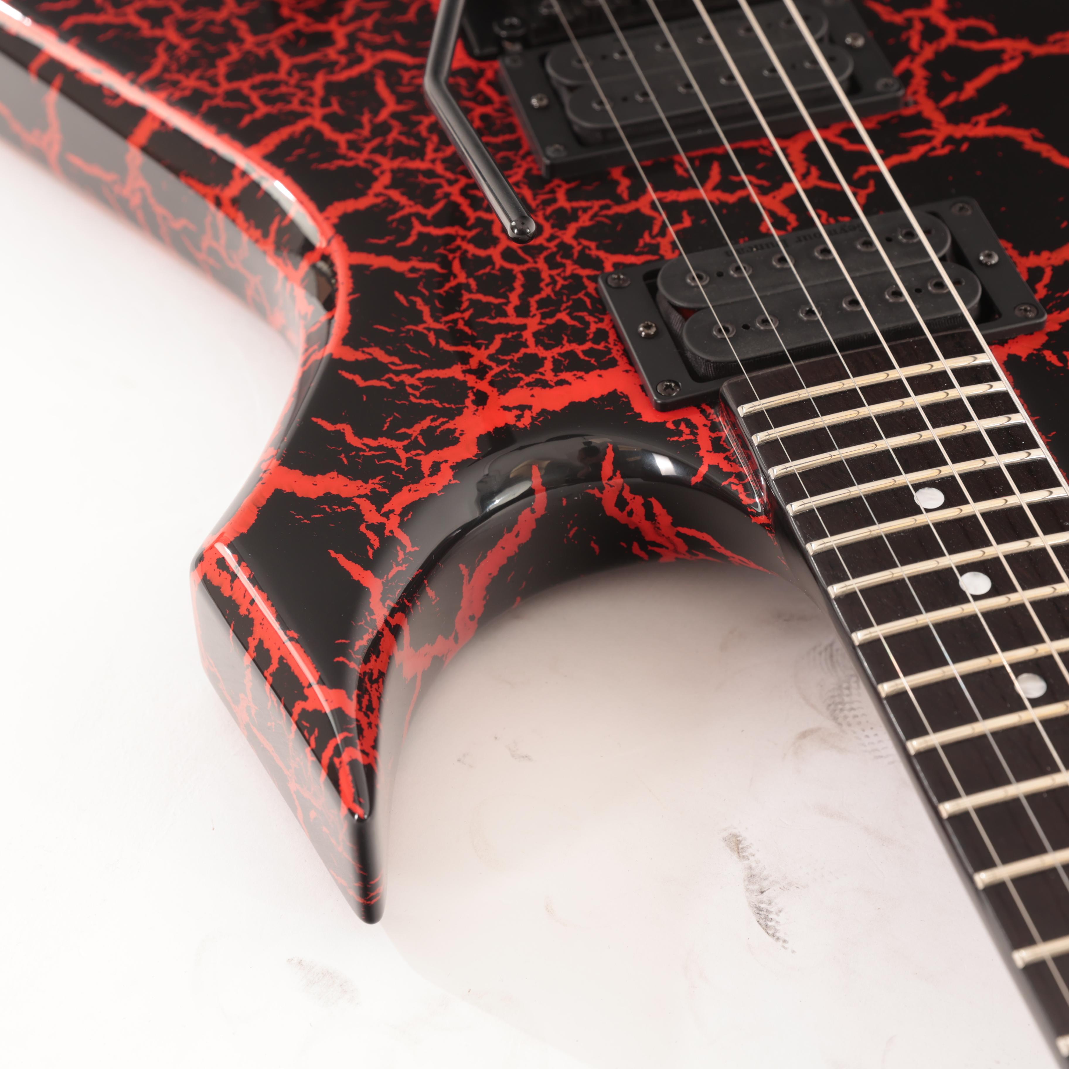 BC Rich Warlock Legacy Floyd Rose Guitar in Red Crackle